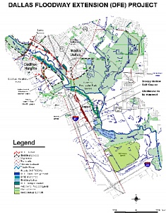 Dallas Floodway Extension Dfe Map.