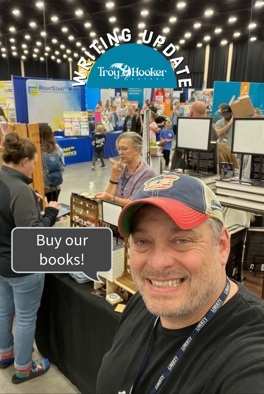 Troy and Stacy at the Teach Them Diligently Homeschool conference