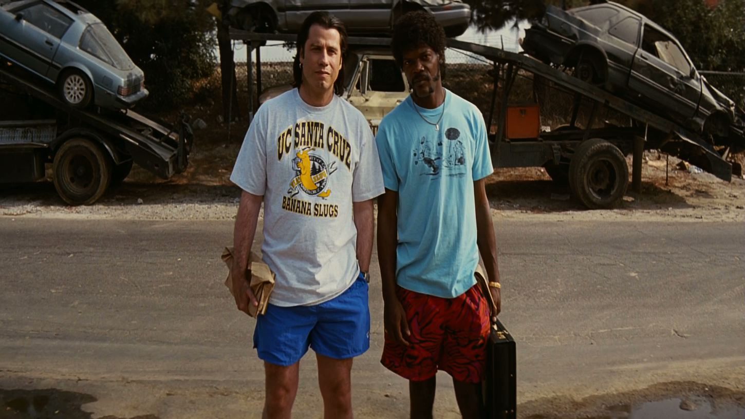 pix John Travolta Pulp Fiction Shorts pulp fiction uc santa cruz banana slugs t shirts on screen