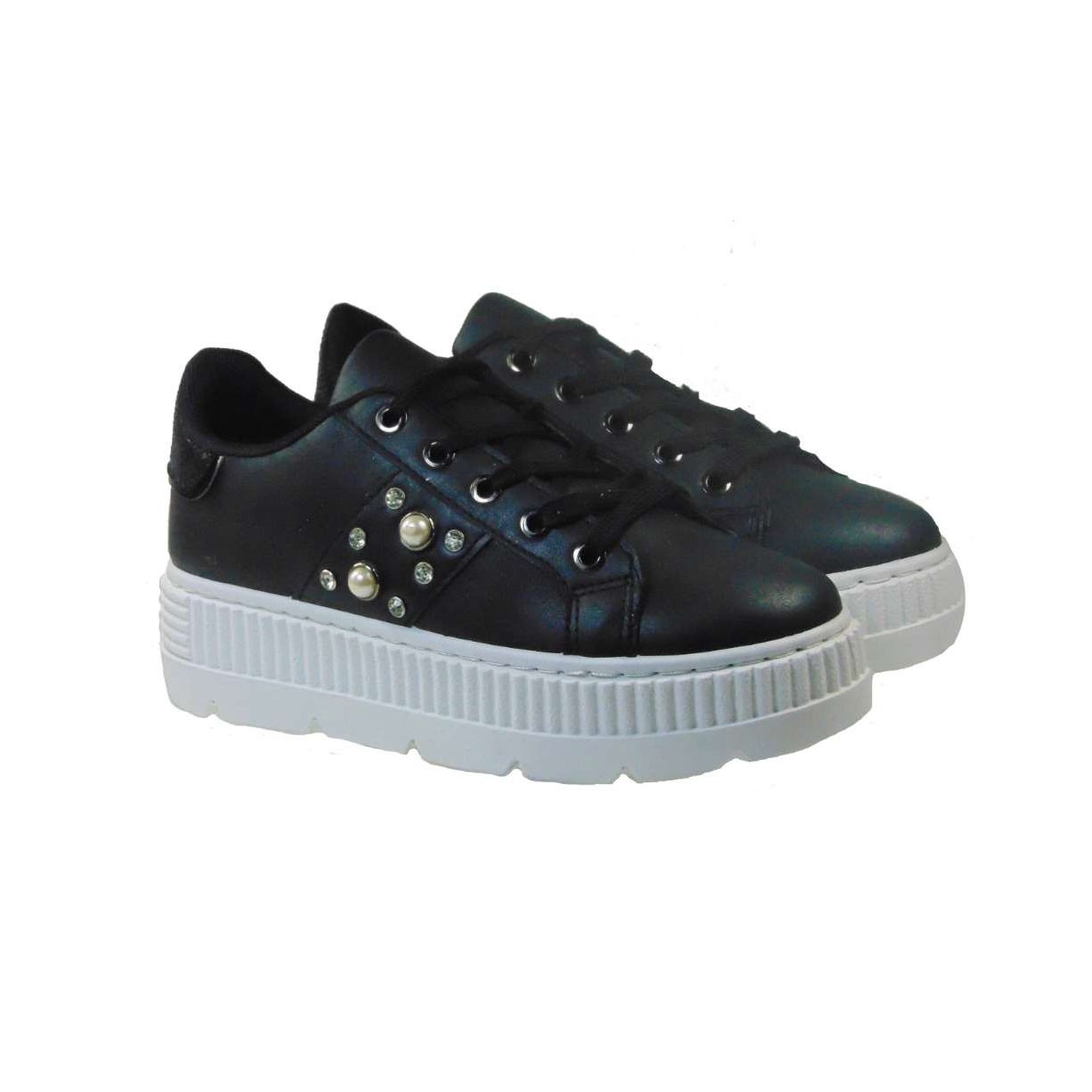  Tsimpolis Shoes TSBK12-01 Γυναικείο Sneaker Μαύρο 2025