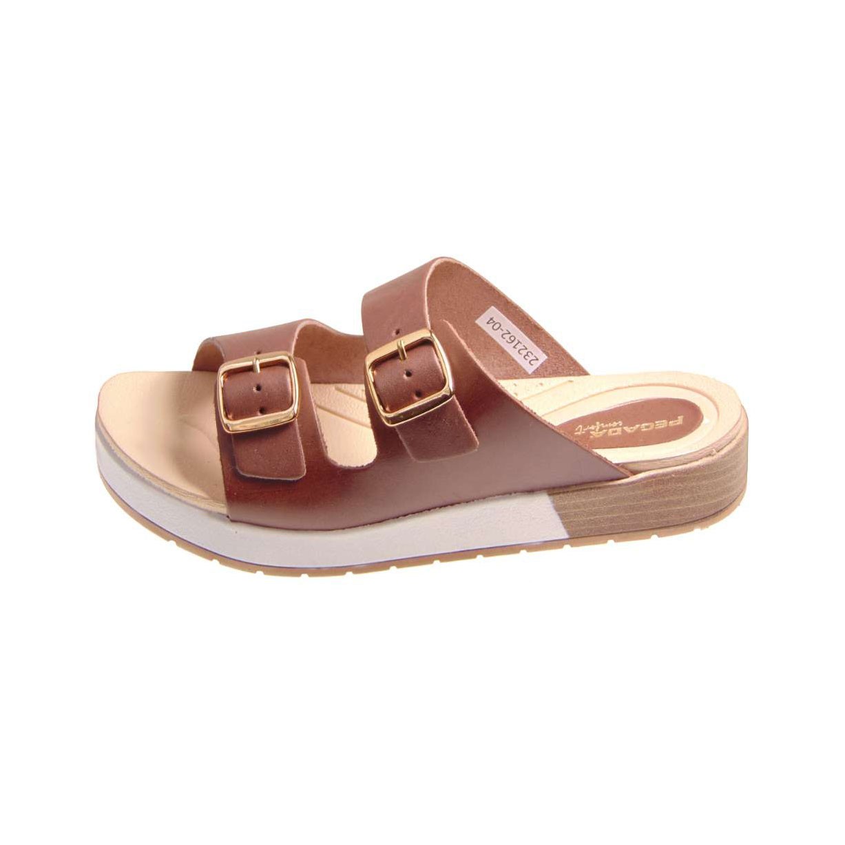  Pegada 232162-04 Γυναικεία Δερμάτινη Παντόφλα Καφέ 2026