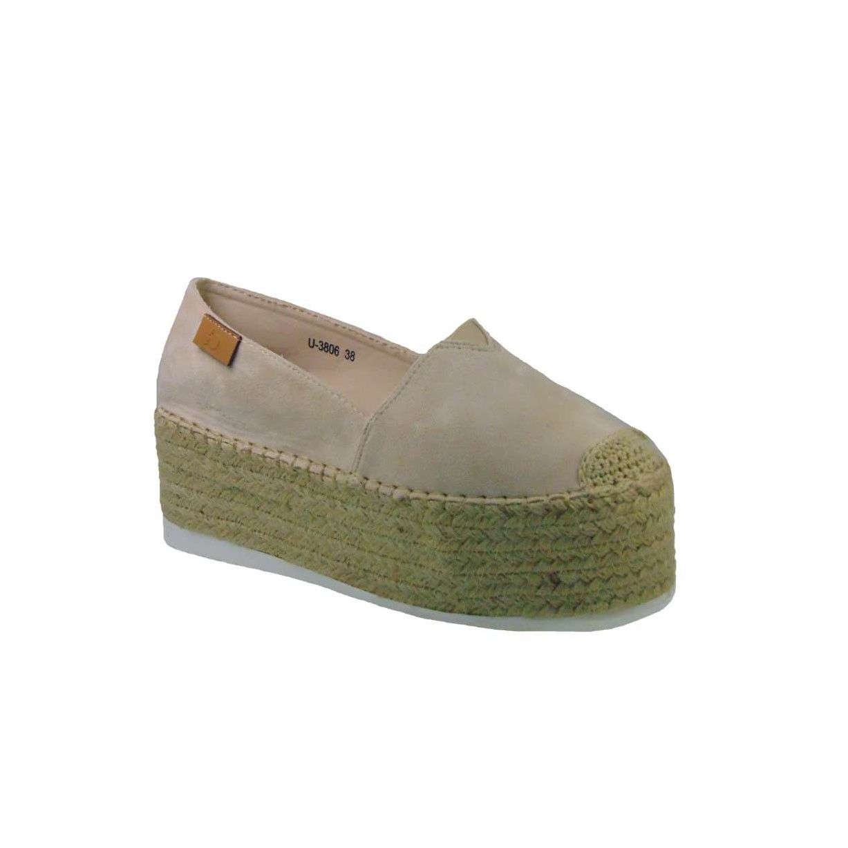 Tsimpolis Shoes U-3806 Γυναικεία Εσπαντρίγια Από Τεχνοκαστόρ Μπέζ