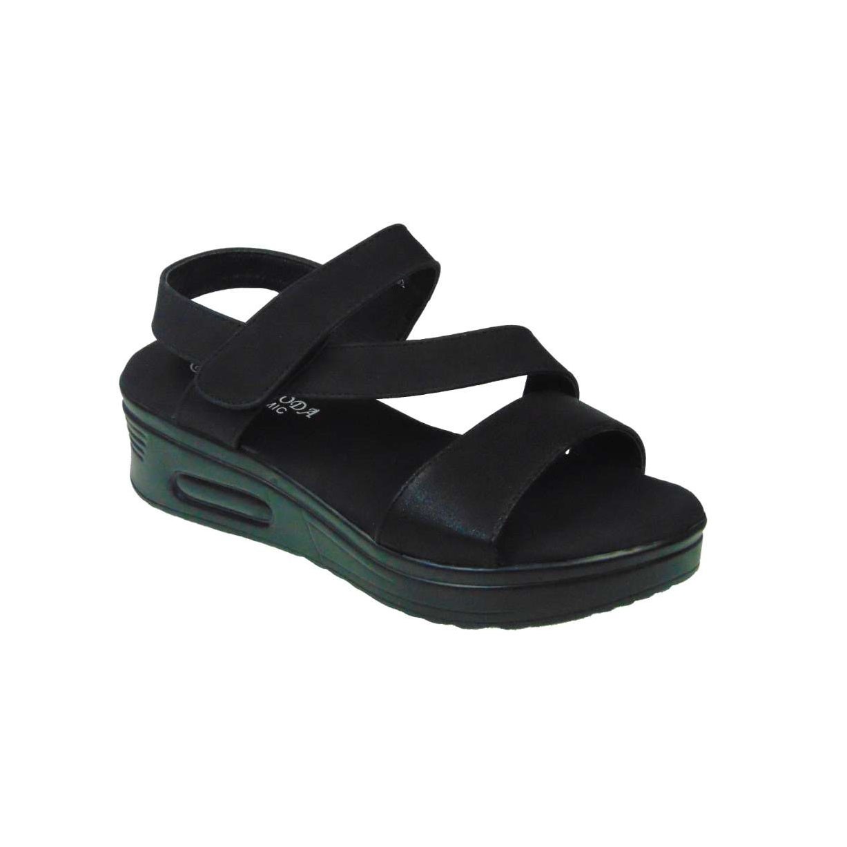 Tsimpolis Shoes TS19120-7 Γυναικείο Πέδιλο Από Τεχνόδερμα Μαύρο