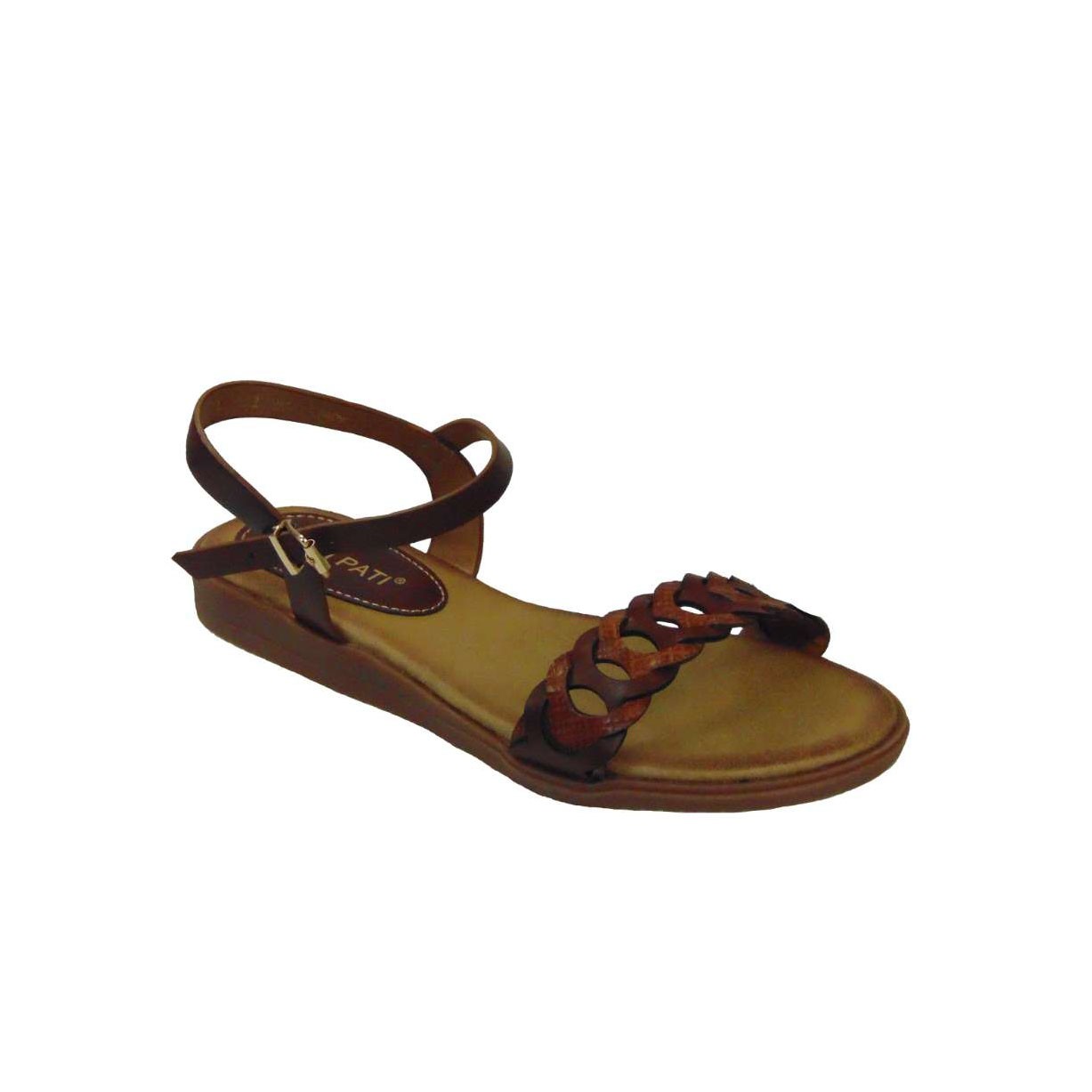 TsimpolisShoes Tsimpolis Shoes NE132 Γυναικείο Πέδιλο Από Τεχνόδερμα Καφέ 2025