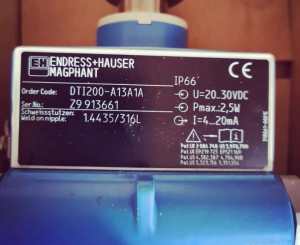 Magphant DTI200-A13A1A Electromagnetic Flowmeter | Endress + Hauser