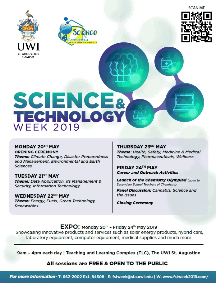 UWI FST’s Science and Technology Week 2019 from May 20-24 2019