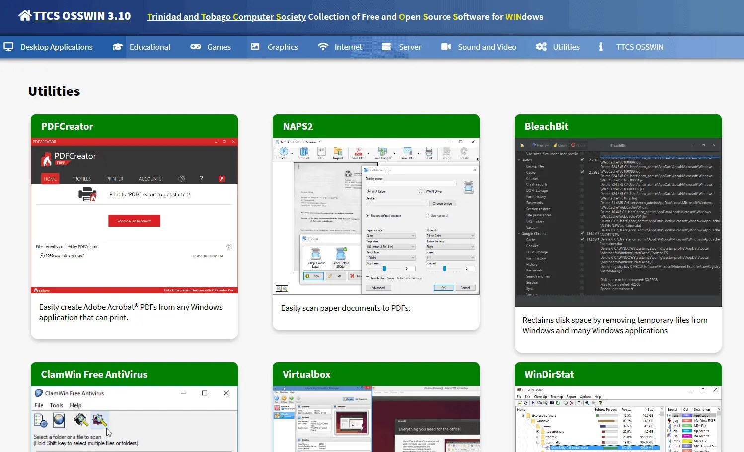 TTCS OSSWIN 3.2 available for download – a collection of Free and Open Source Software (#FOSS) for Windows