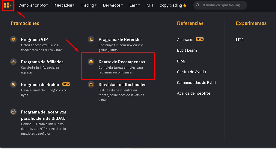 MenuCentroRecomp - 🐝 BYBIT TUTORIAL EN ESPA&Ntilde;OL (Actualizado 2023) 【LOGIN + COPYTRADING】