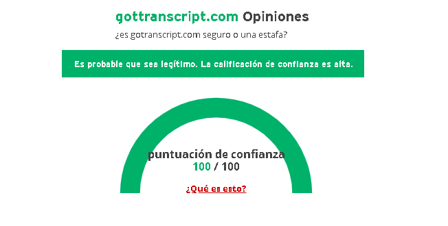 Gotranscript Scamadviser - GoTranscript en 2026: trabajos de transcripci&oacute;n y lista de espera