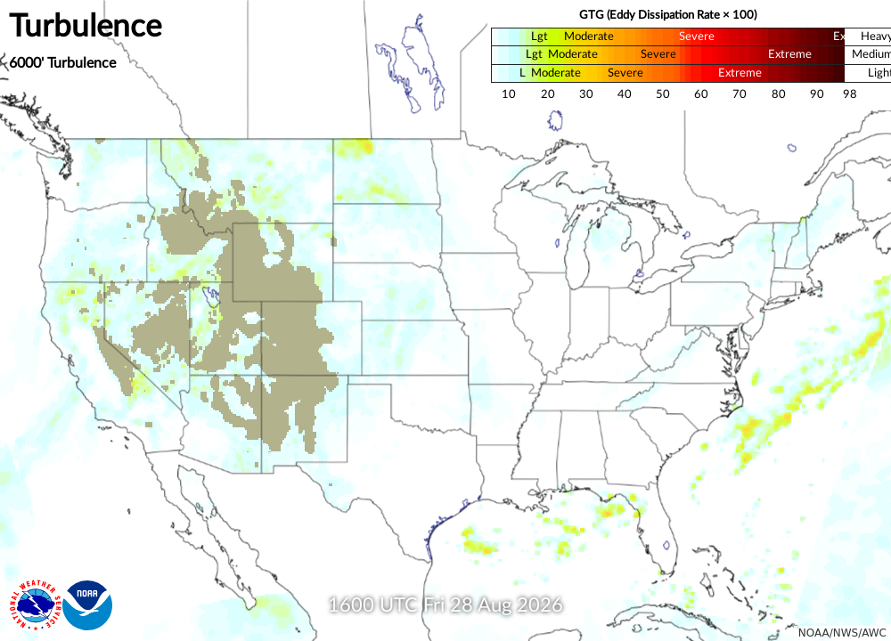 Maximum Turbulence Potential Turbulence Forecast 09 Turbulence 060 