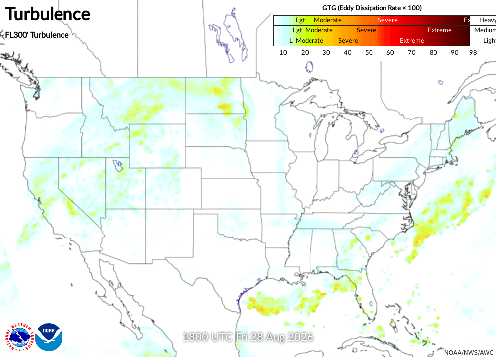 Maximum Turbulence Potential Turbulence Forecast 09 Turbulence 300 