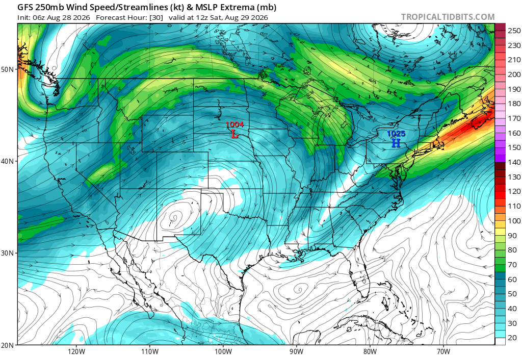 250mb US Analysis Turbulence Forecast 250mb Us30 