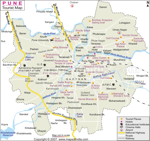 Pune Map Touristic.