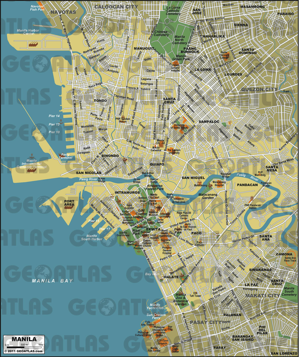 Manila Map Philippines Manila Map 