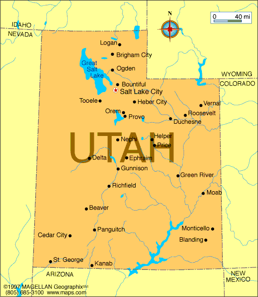 Map Of Utah Utah Map 