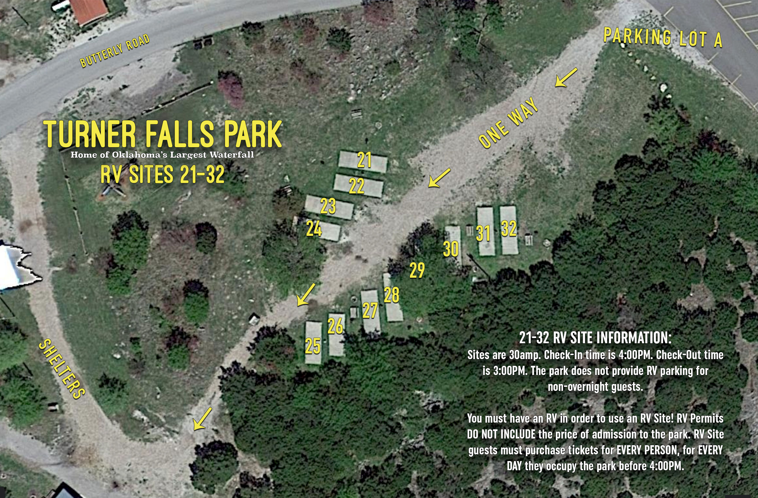 Map RV Turner Falls Park TFP RV Sites 21 32 