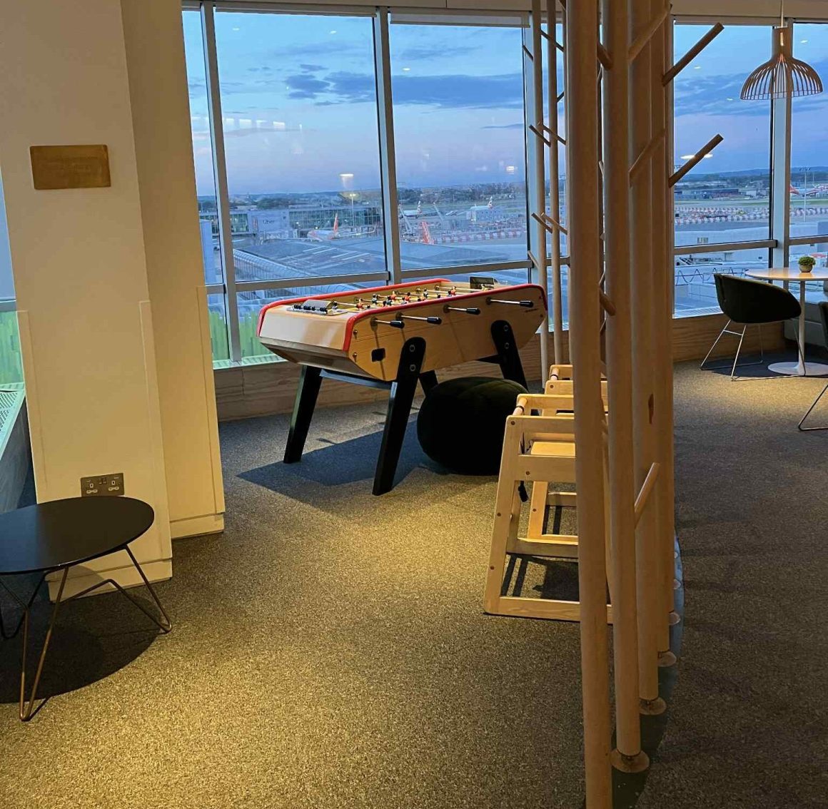 the childrens area of the Plaza Premium lounge LGW