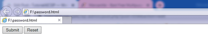 submit and reset buttons in HTML