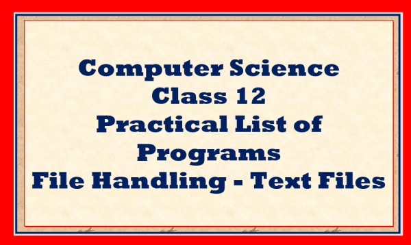 Important Python File Handling Programs Class 12 - Suitable For ...