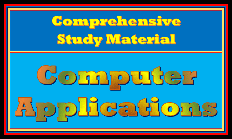 CBSE Computer Applications Class 10