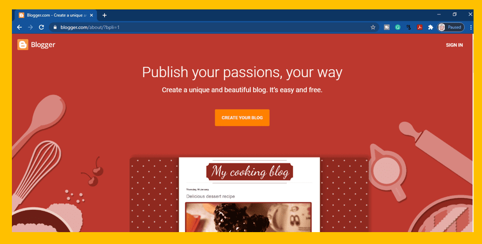 Blogger first page interface - Create and Publish Blog class 10 Blogger first page interface - Create and Publish Blog class 10