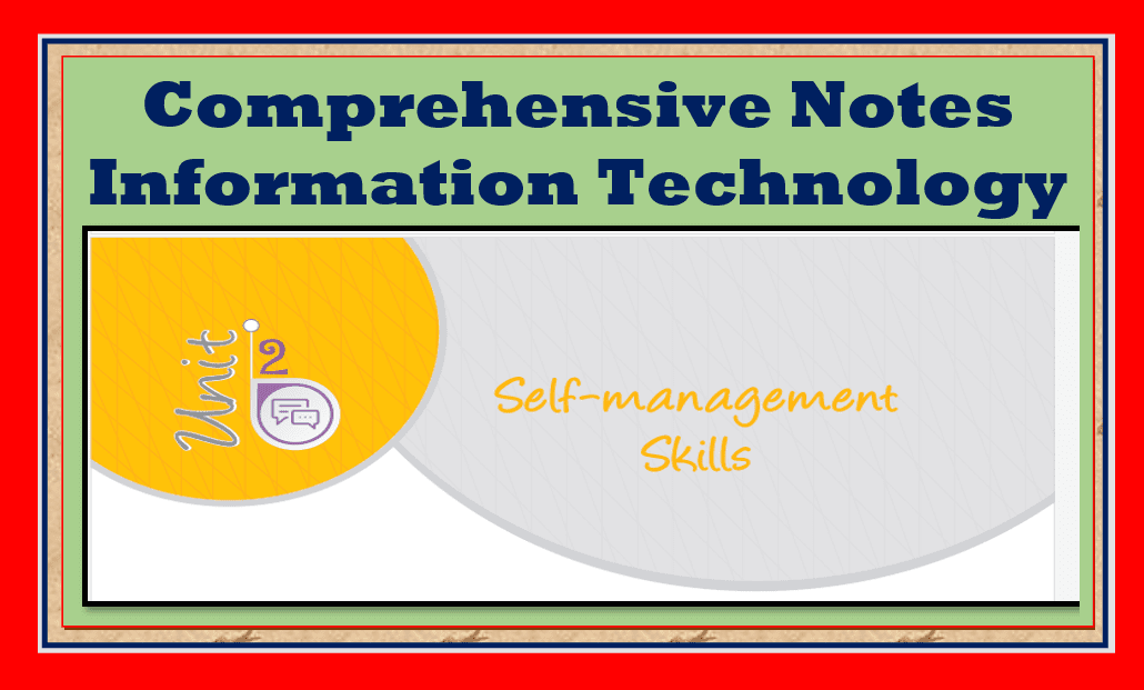 Notes Self Management Skills Class 10