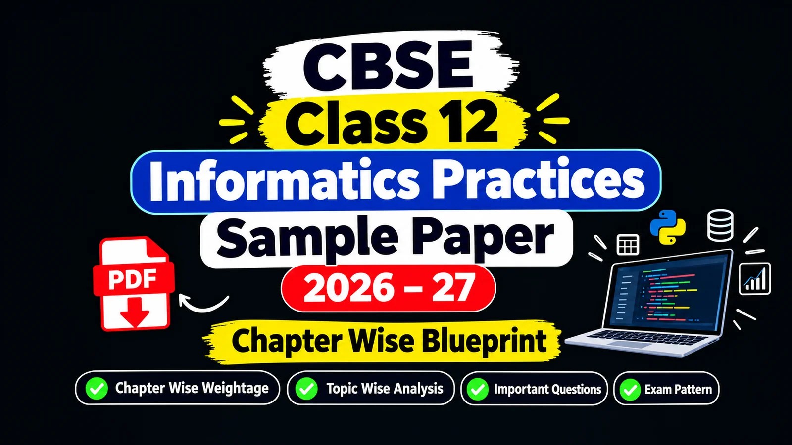 CBSE Class 12 Informatics Practices Sample Paper 2026 27