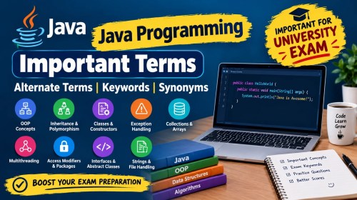 Java Programming Alternate Terms: Important Exam Keywords