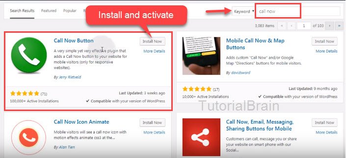 call now button plugin
