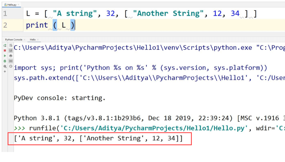Python List — TutorialBrain