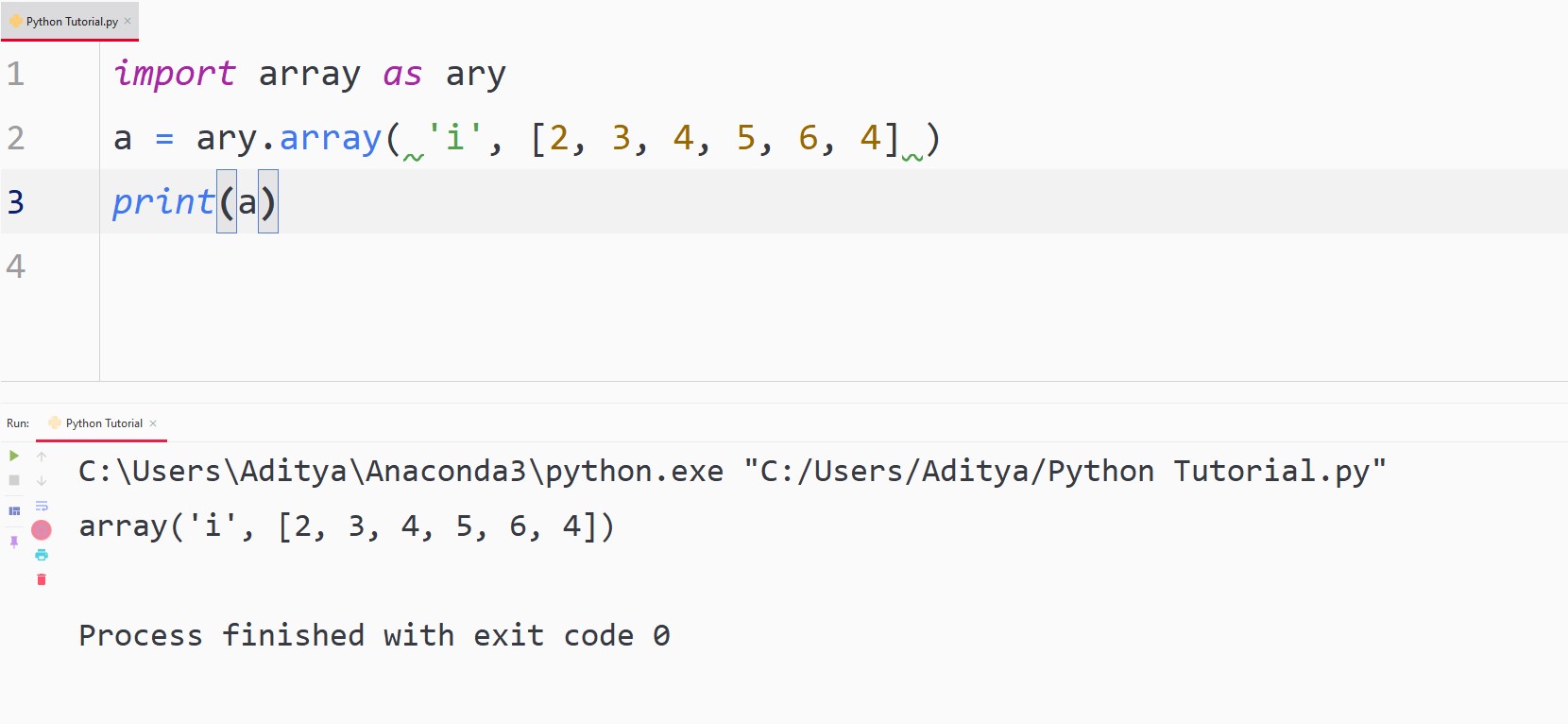 Python arrays — TutorialBrain Python arrays — TutorialBrain