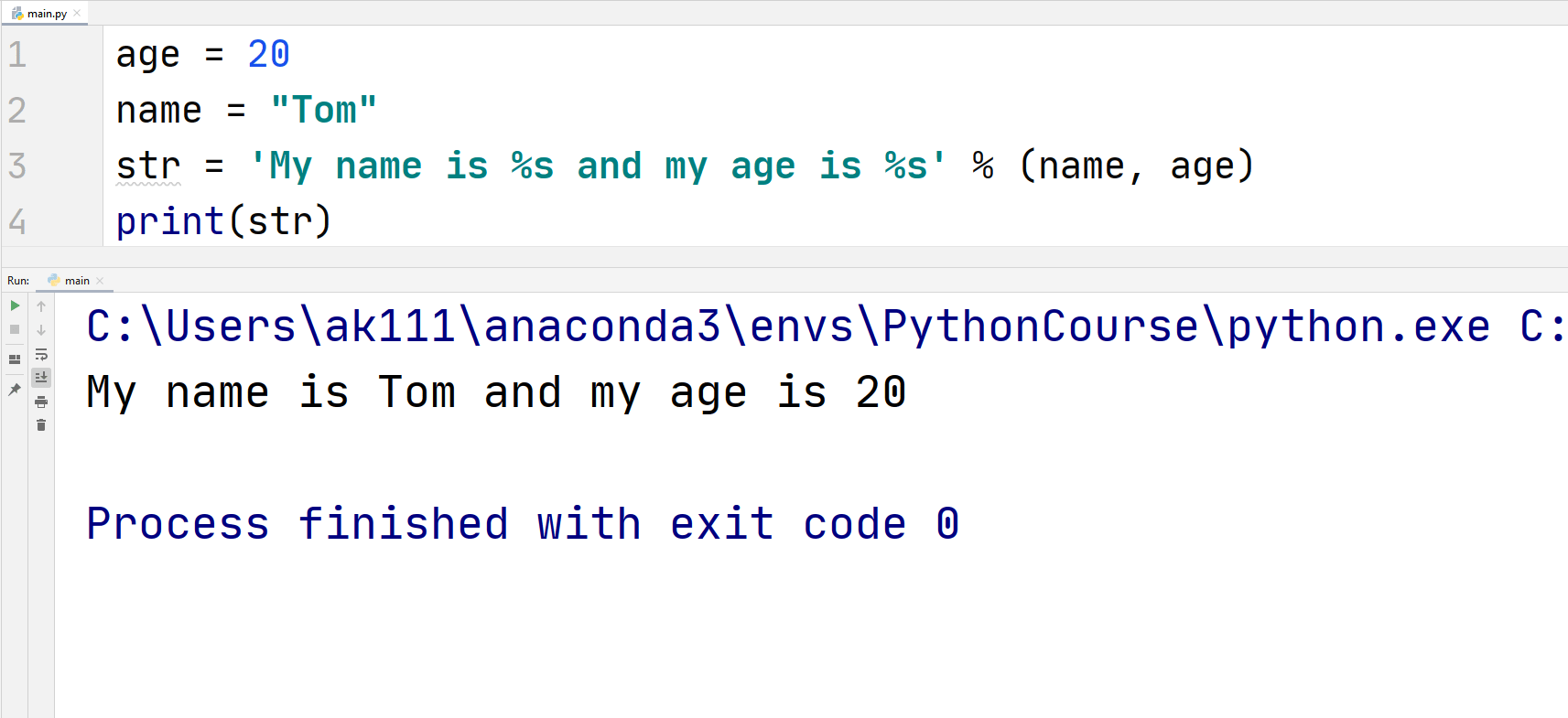 Python String Formatting — TutorialBrain