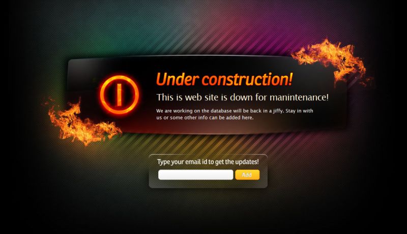 Under Construction Website Template - Creative Space Wallpaper - High Resolution