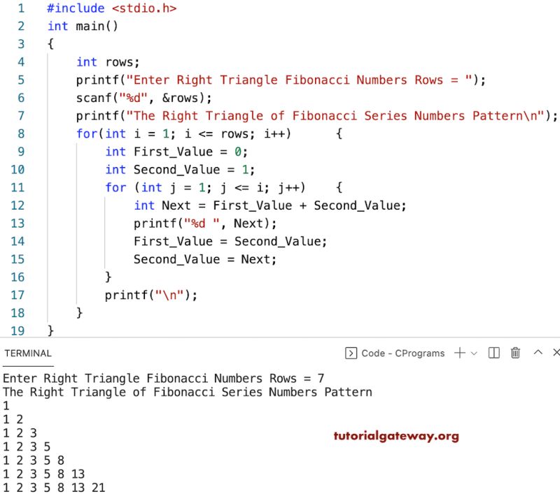 C Program To Print Triangle Numbers Pattern - Ocean Arts - Incredible 8K Collection