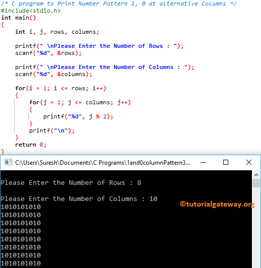 C Program To Print 1 And 0 In Alternative Columns MOM DAD Number of Palindromic Words.