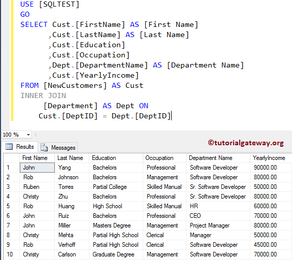 36+ Awesome Sql Server Inner Join / SQL Developer - Oracle FAQ / The join_condition defines the condition on which the tables are joined.
