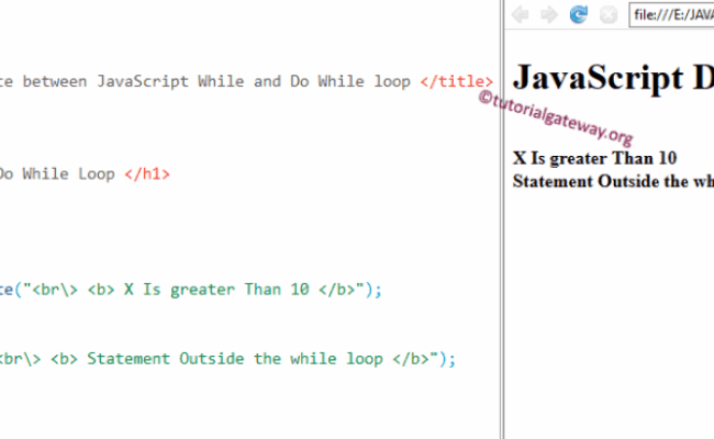 Difference Between For While And Do While Loop In Javascript – Otosection