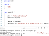 Go Program To Find String Length