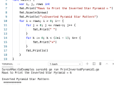 Go Program To Print Inverted Pyramid Star Pattern