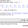 Java Program To Convert Character Array To String