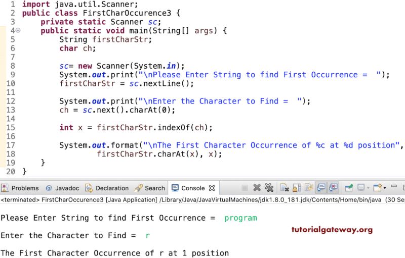 Java Program To Find Occurrence Of A Character In A String Developer - Best Dark Designs in 8K