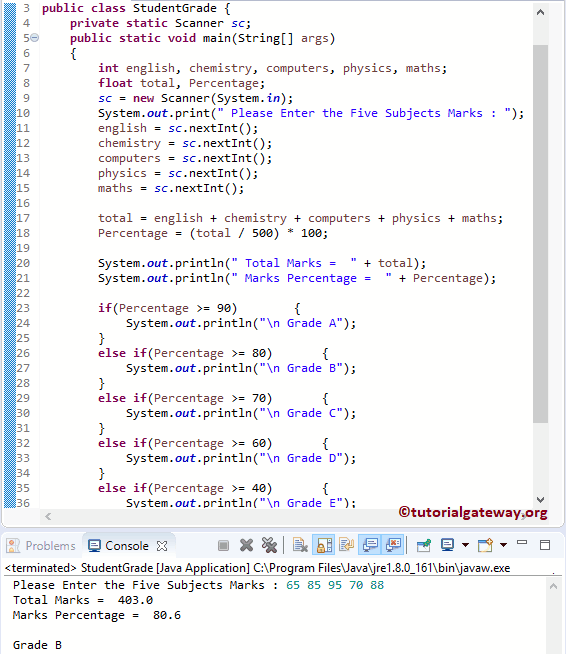 Java Program For Find A Grade Of Given Marks Using Switch Case Switch gpa case gpa35.