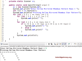 Java Program To Print Hollow Mirrored Rhombus Star Pattern