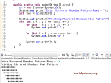 Java Program To Print Mirrored Rhombus Star Pattern