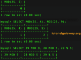 Mysql Mod Function