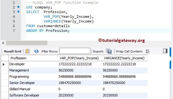 Population Variance In Mysql 8 Using Var Pop - City Arts - High Quality Desktop Collection
