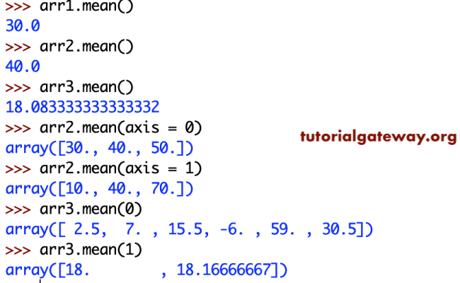 Numpy Mean How Does Numpy Mean Work With Example Otosection