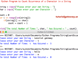 Python Program To Count Occurrence Of A Character In A String