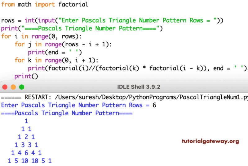 Python Program To Print Left Pascals Number Triangle - Minimal Art Collection - 8K Quality