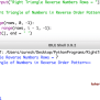 Python Program To Print Right Triangle Of Numbers In Reverse